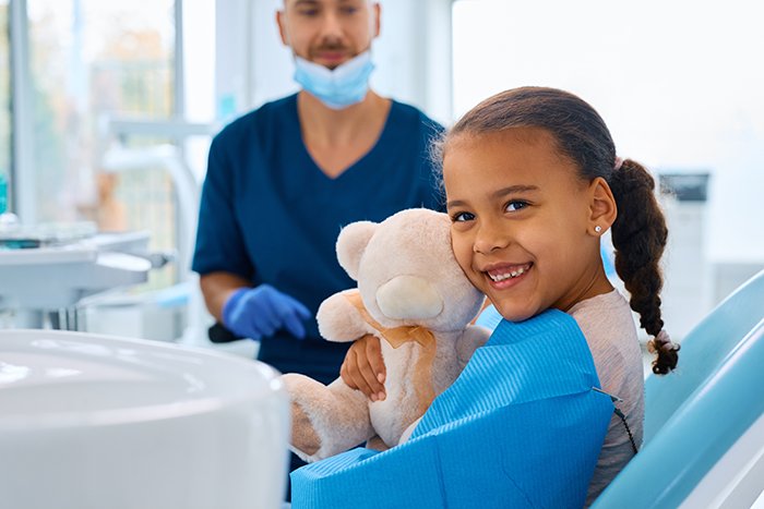 Kid at Greenwoods Pediatric Dentistry Dental Clinic for kids in Winnipeg